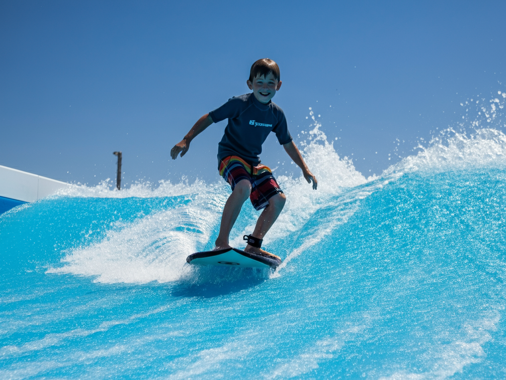 Initier les enfants au surf grâce à une piscine à vagues